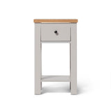 Bampton Stone Grey Bedside Table - 1 Drawer - Laura James