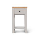 Bampton Stone Grey Bedside Table - 1 Drawer - Laura James