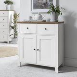 Bampton Sideboard with 2 Drawers Alabaster White - Laura James