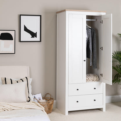 Bampton Double Wardrobe - White
