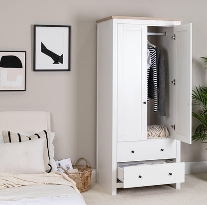 Bampton Double Wardrobe - White