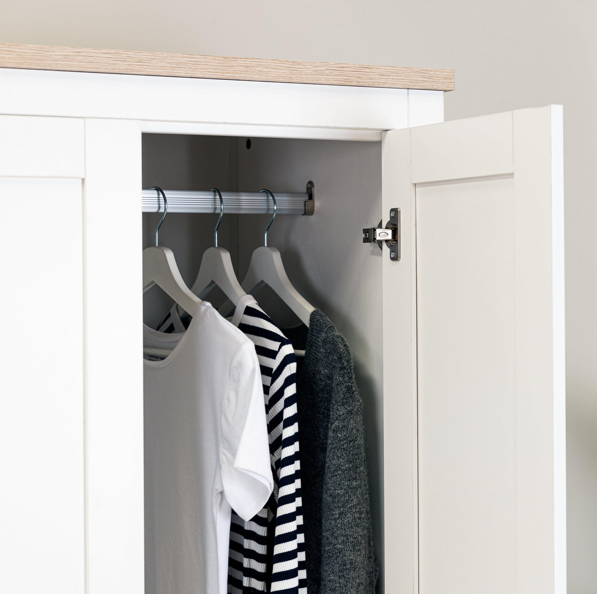 Bampton Double Wardrobe - White