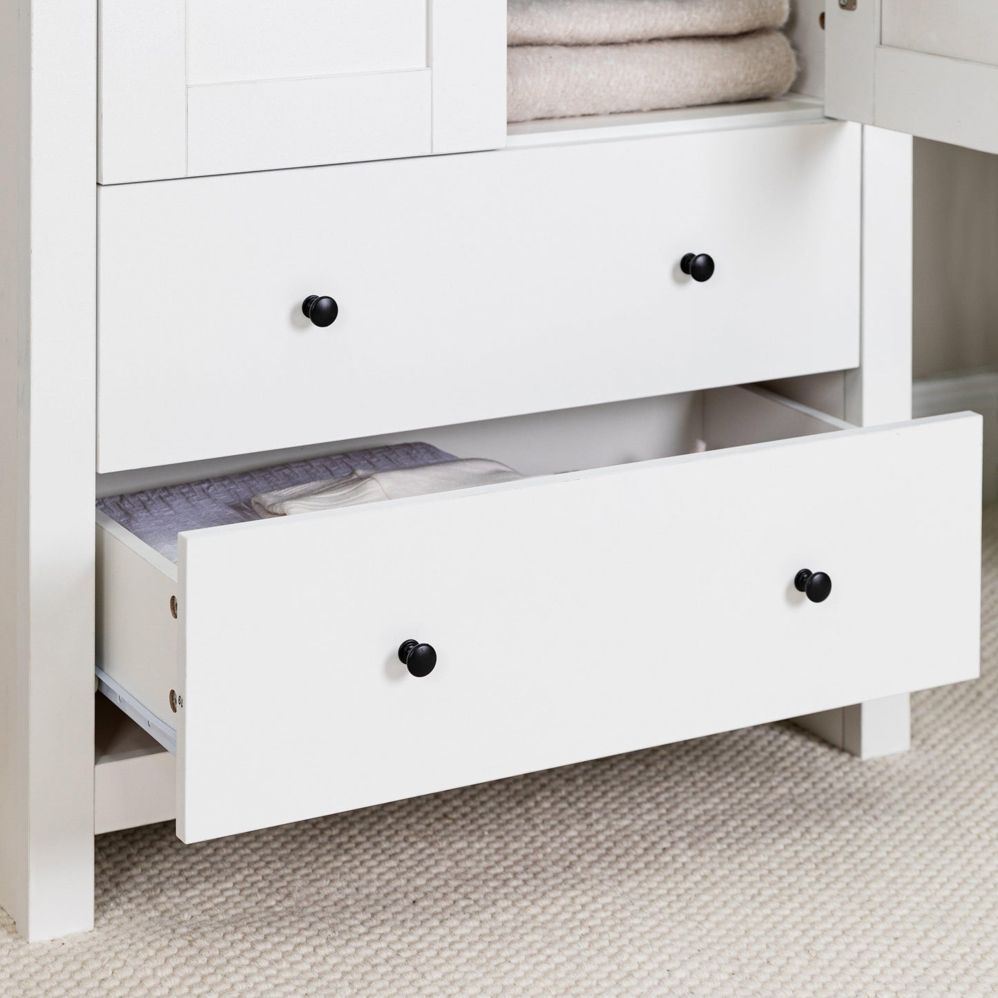 Bampton Double Wardrobe - White