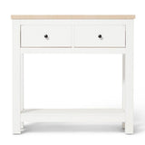 Bampton 2 Drawer Console Table - Alabaster White - Laura James