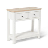 Bampton 2 Drawer Console Table - Alabaster White - Laura James