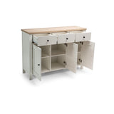 Bampton 3 Door Sideboard - Alabaster White - Laura James