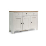 Bampton 3 Door Sideboard - Alabaster White - Laura James