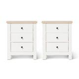 Bampton White Set of 2 Bedside Tables - Laura James