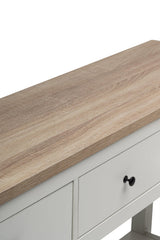 Bampton 3 Drawer Console Table - Alabaster White - Laura James