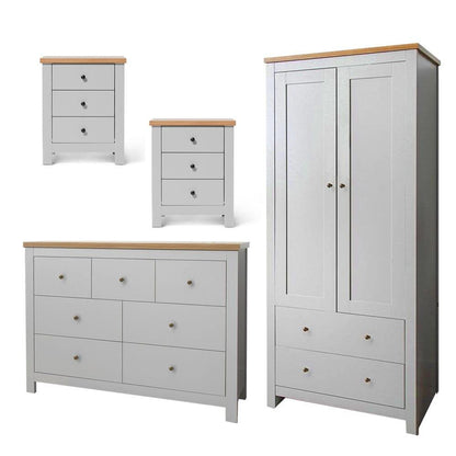 Bampton 4 Piece Bedroom Furniture Set with Chest of Drawers - Laura James