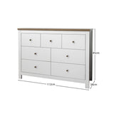 Bampton 7 Drawer Chest of Drawers  - Alabaster White - Laura James 