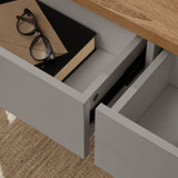 Bampton Stone Grey Coffee Table with Storage - Laura James 