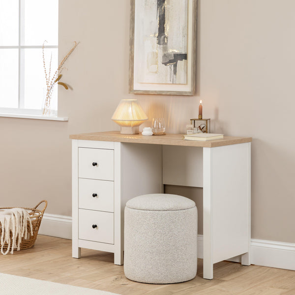 Bampton White Dressing Table with Drawers