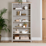 Bampton Stone Grey Tall  Bookcase