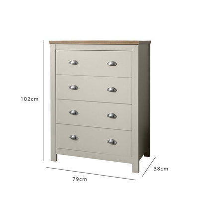 Bampton chest of drawers - grey - Laura James