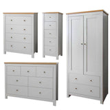 Bampton Grey Bedroom Furniture Set with Chests of Drawers - Laura James