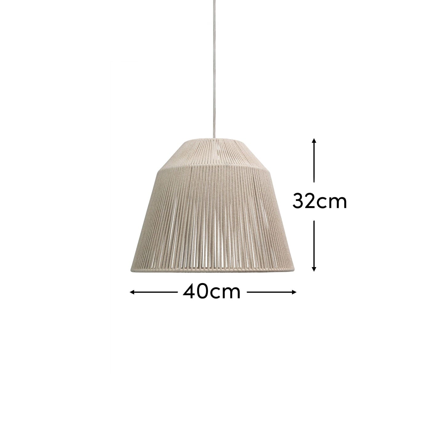 Bari White Cotton String Pendant - Laura James