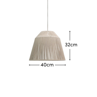 Bari White Cotton String Pendant - Laura James