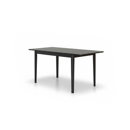 Paul Large Black Oak Extending Dining Table Set - 4 Seater - Agatha Black Dining Chairs - Laura James