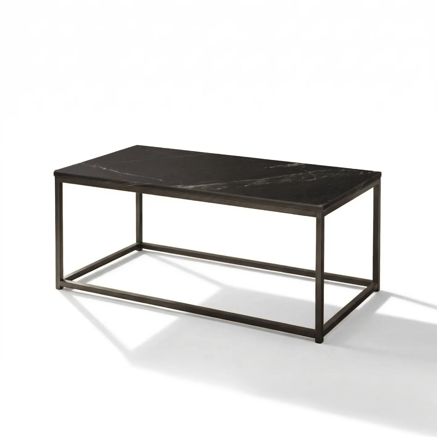 Nara Black Marble Coffee Table - Black Frame - Laura James