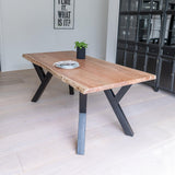 Bosco 6 Seater Acacia Wooden Dining Table - Natural - 48mm - Laura James