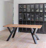 Bosco 6 Seater Acacia Wooden Dining Table - Natural - 48mm - Laura James