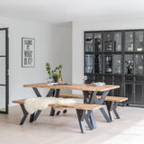 Bosco 6 Seater Acacia Wooden Dining Table - Natural - 48mm - Laura James