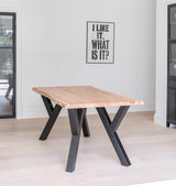 Bosco 6 Seater Acacia Wooden Dining Table - Natural - 48mm - Laura James