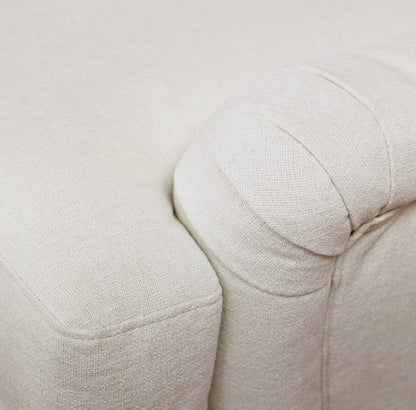 Brea 3 Seater Sofa - Oyster White with Whitewash Oak Legs - Laura James