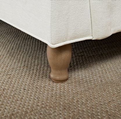 Brea 3 Seater Sofa - Oyster White with Whitewash Oak Legs - Laura James