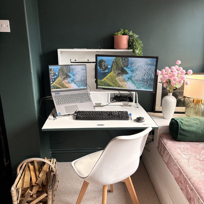 Linden Folding Desk - Snow White