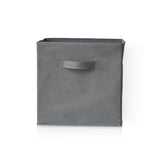 Cara 16 Cube Storage Unit - Chalk White - Two 8x2 Units - Grey Basket