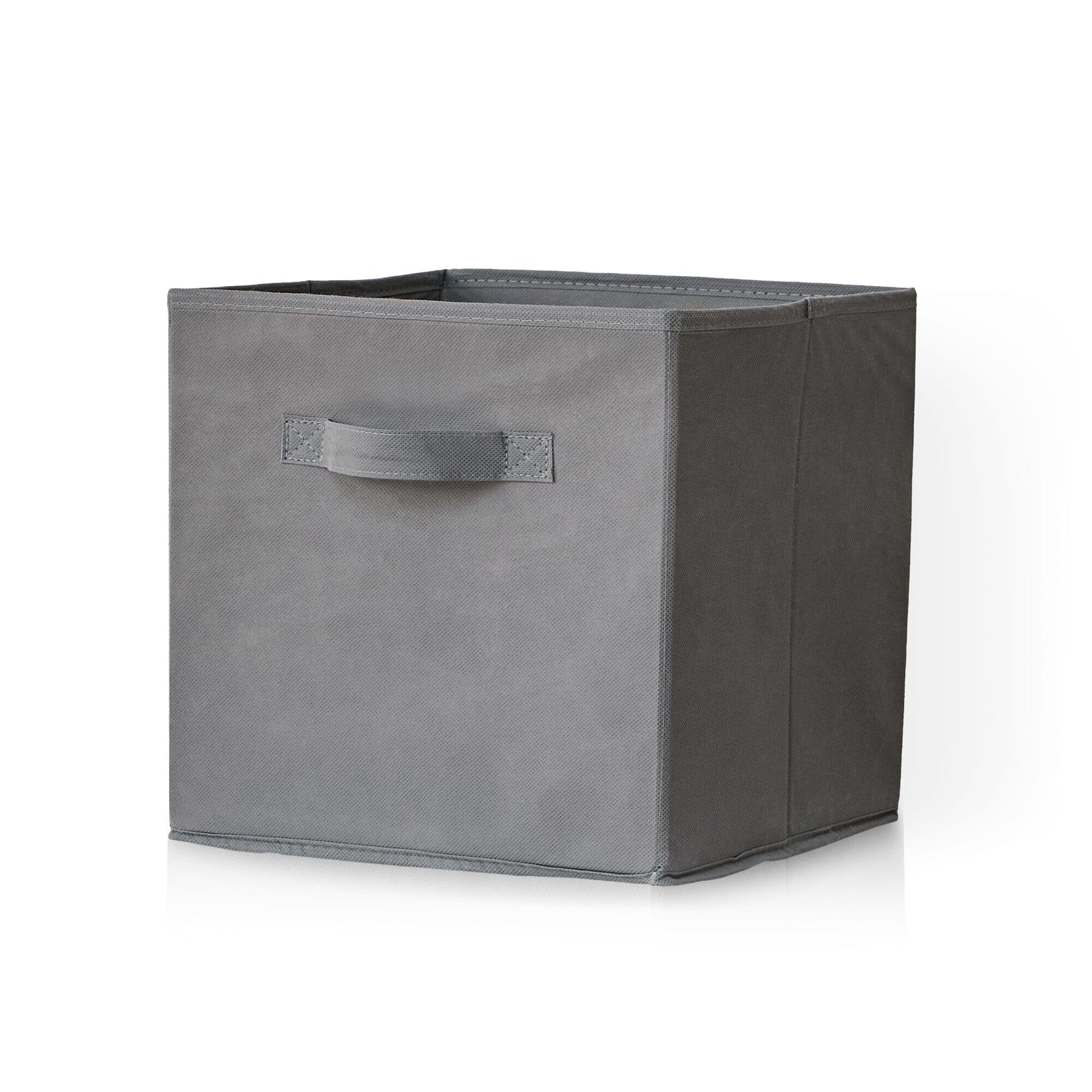 White Cube Storage with Grey Shelves - Laura James
