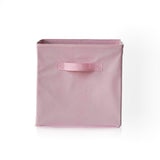 Cara 16 Cube Storage Unit - Chalk White - Two 8x2 Units - Pink Basket