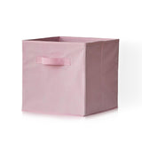 Cara 16 Cube Storage Unit - Chalk White - Two 8x2 Units - Pink Basket
