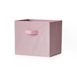 Cara 2 Tier Storage Unit / Chalk White Bookcase with Pink Boxes