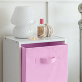 Cara Fabric Cube Storage Box - Small - Bright Pink - Laura James 