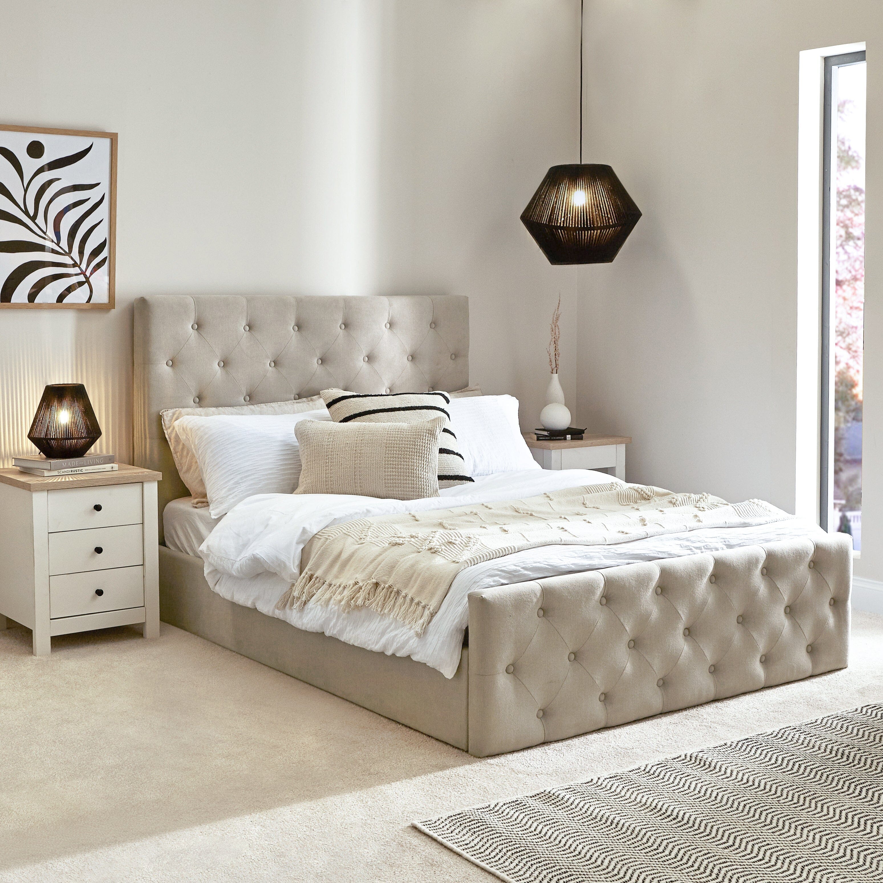 King size bed double mattress discount