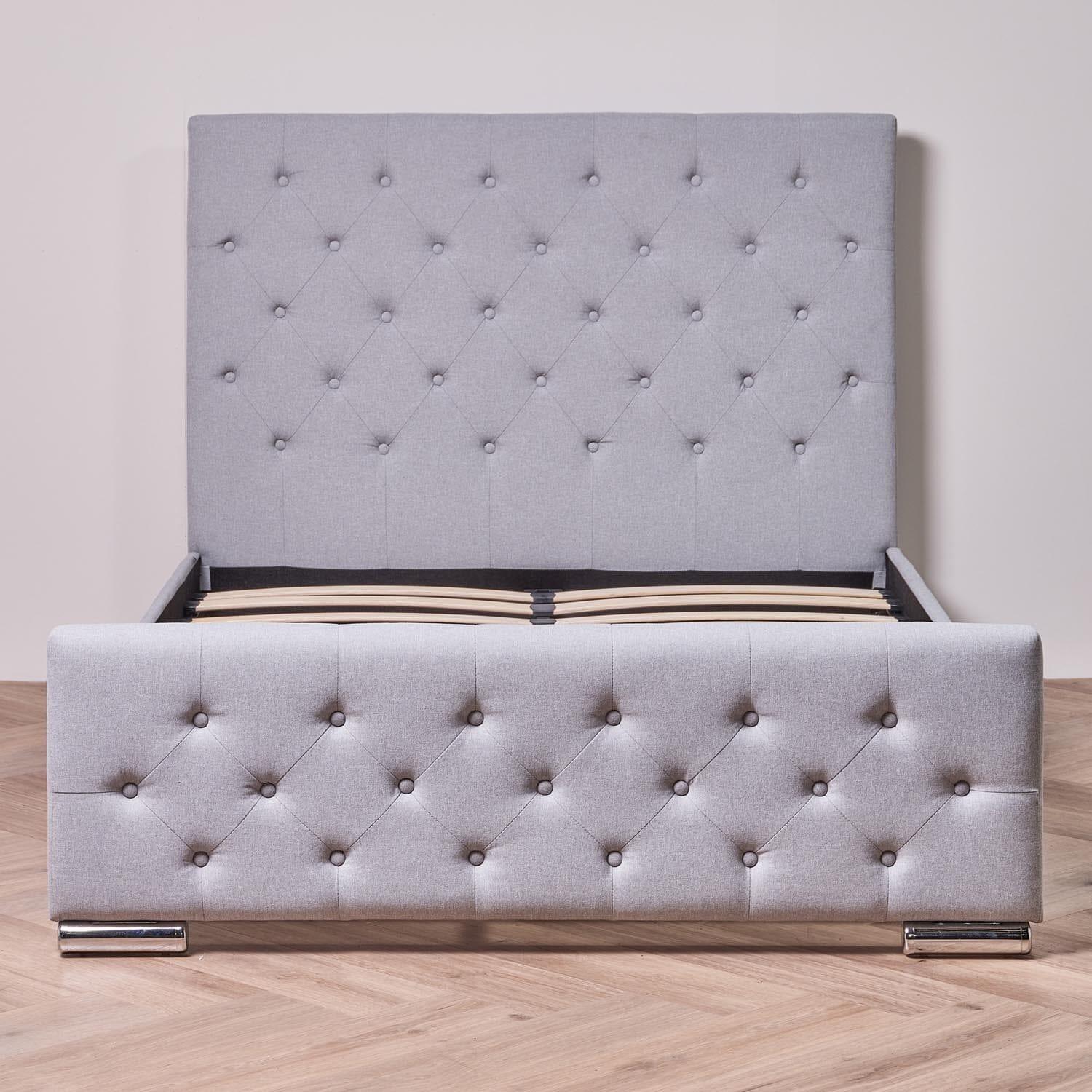Cavill Blue Upholstered King Size Bed