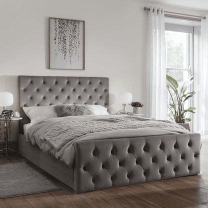 Cavil Grey King Size Upholstered Bed