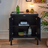 Charlie 2 Door Sideboard in Noir Black - Laura James