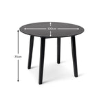 Charlie Black Round Dining Table - Drop Leaf