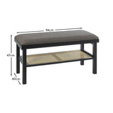 Charlie Hallway Bench - Black