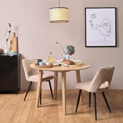 Charlie Whitewash Drop Leaf Table - 100cm - Laura James