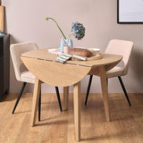 Charlie Whitewash Drop Leaf Table - 100cm - Laura James