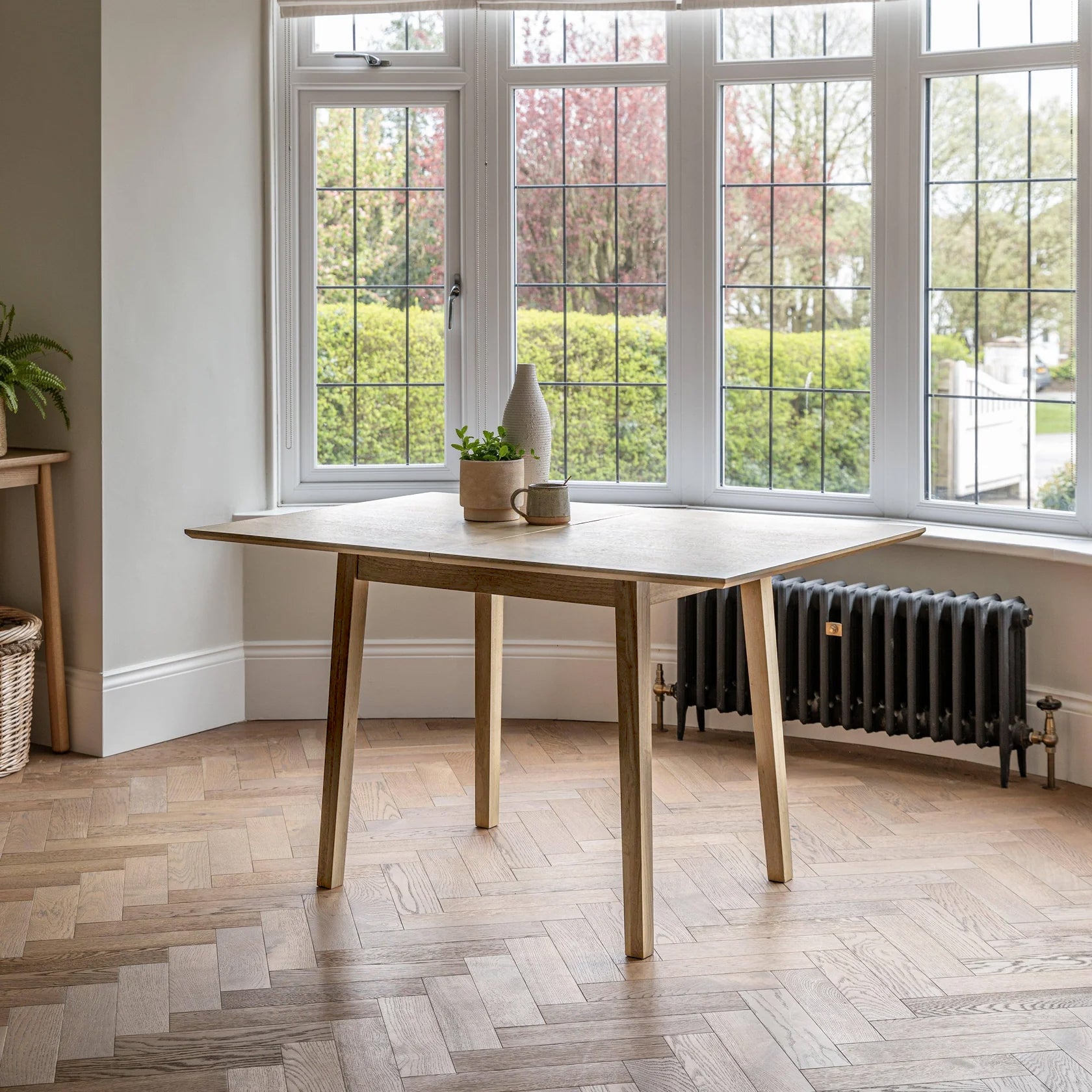 Charlie Whitewash Extending Dining Table - 65-130cm - Laura James