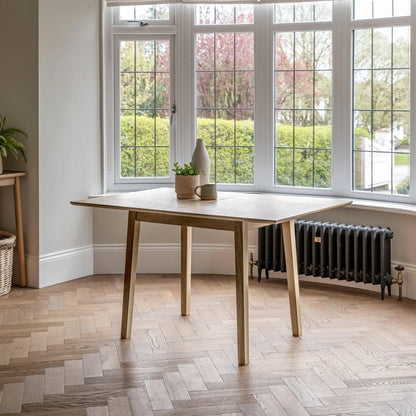 Charlie Whitewash Extending Dining Table - 65-130cm - Laura James