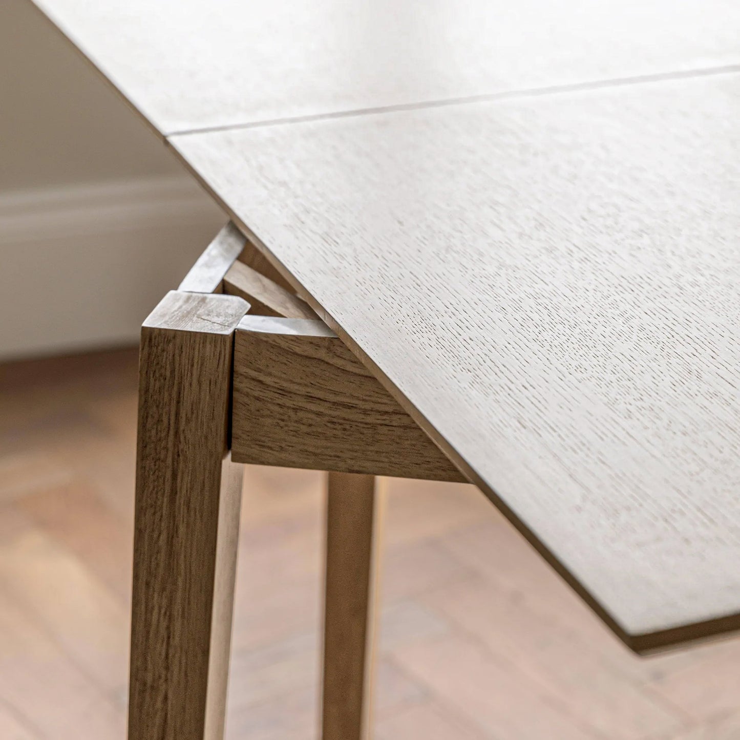 Charlie Whitewash Extending Dining Table - 65-130cm - Laura James