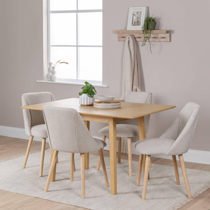 Charlie Pale Oak Dining Table Freya Pale Oak Dining Chairs
