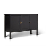 Charlie Three Door Sideboard in Noir Black - Laura James
